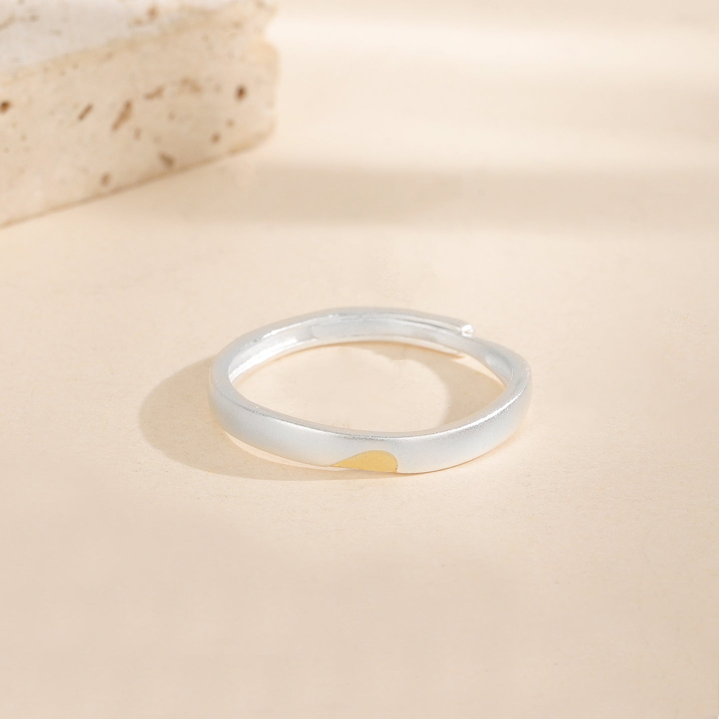 2pcs S999 Fine Silver Confession Couple Rings, Stylish Niche Matching Bands, Ideal Gift For Long-distance Lovers