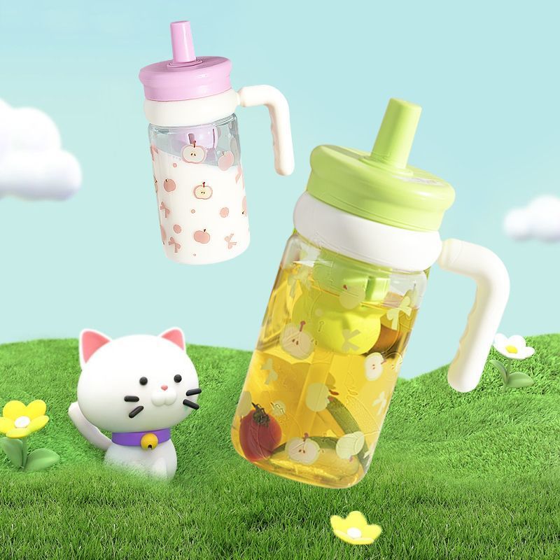 New Large-capacity Straw Cup With A Handle