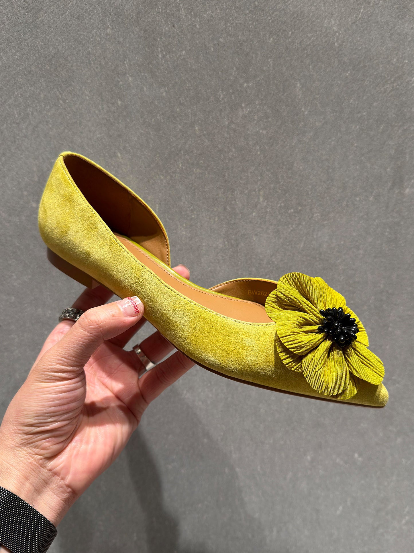 2026 New Women's Niche Floral Mary Jane Shoes, Versatile Soft Upper Pointed Toe Low Cut Fashion Flats