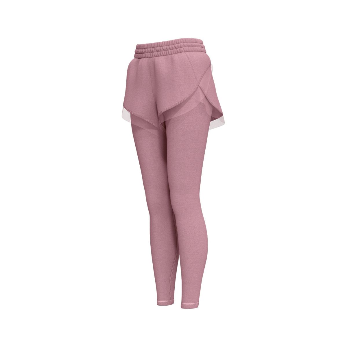 Womens Mock Two-Piece Sports Tight Pockets Yoga Pants