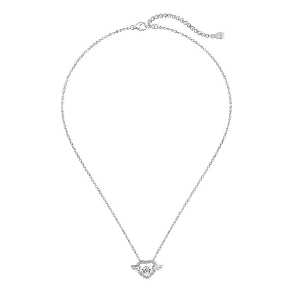Japanese And Korean Light Luxury Smart Heart-shaped Wings Shape Clavicle Chain