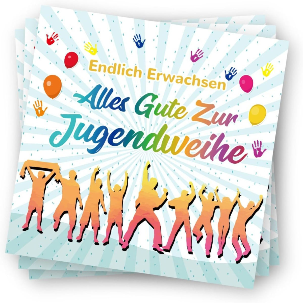 40-Piece Youth Initiation Napkins – “All The Best For Your Youth Initiation,” “Finally An Adult” – 3-Ply Paper Napkins, 33 X 33 Cm ,for Table Decor At Youth Initiation Parties
