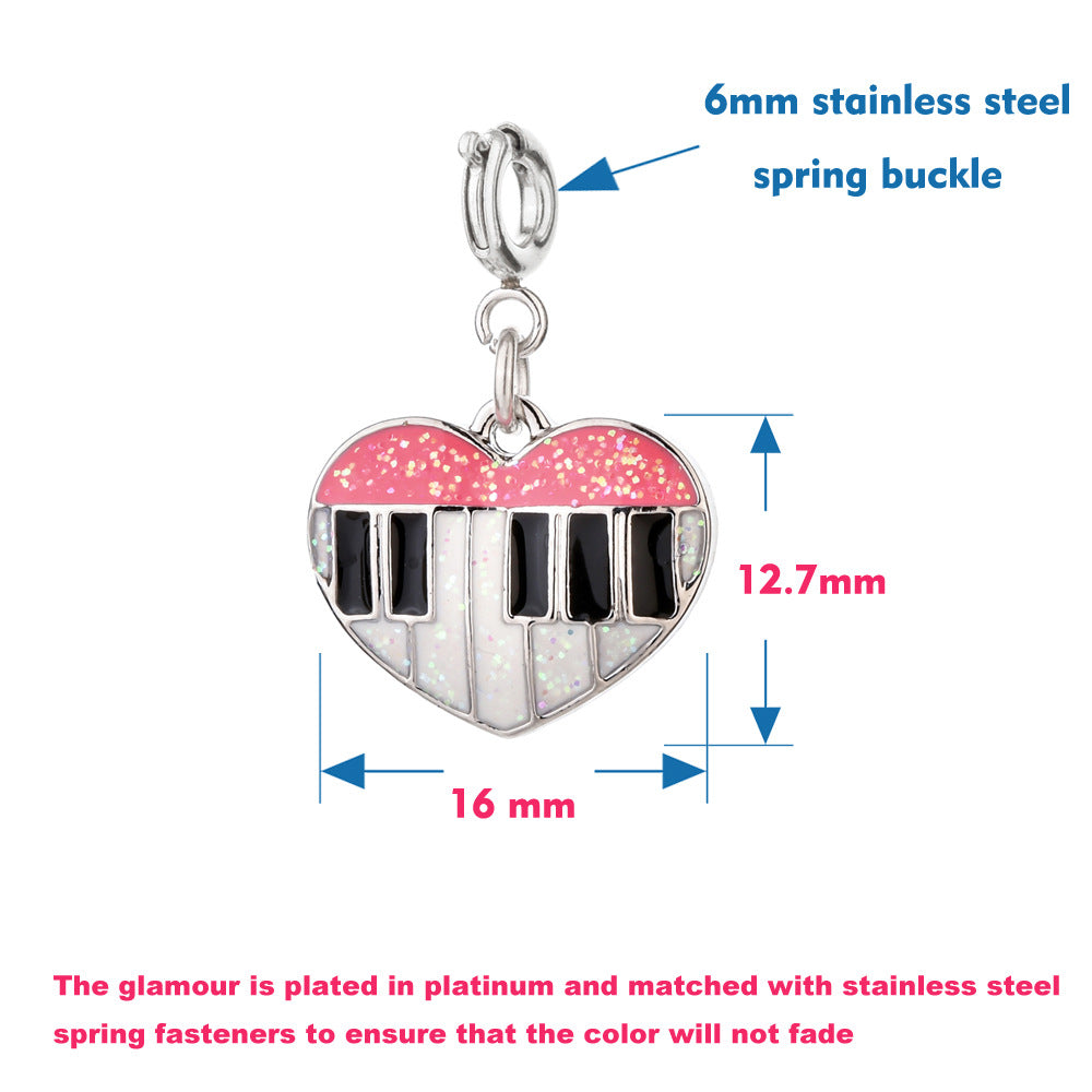DIY Charm Accessories Alloy Key Pendant With Dripping