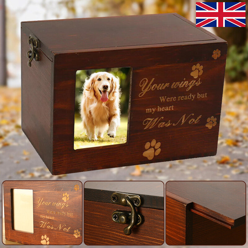 Pet Cremation Urn Ash Urns For Dogs Casket Wooden Box Commemorate Memory Box