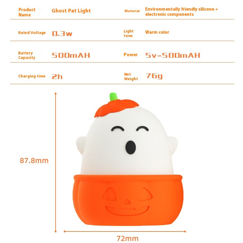 Sleeping With Pat Small Night Lamp Children's Bedroom USB Charging Bedside Lamp