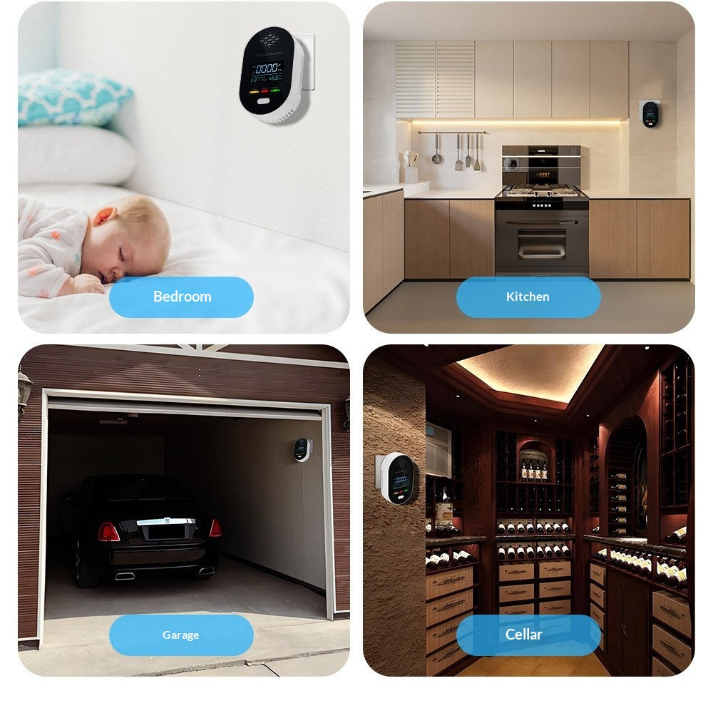 Carbon Monoxide Detector For Home And RV Four-in-onemeasures Temperature Humidity And Gas