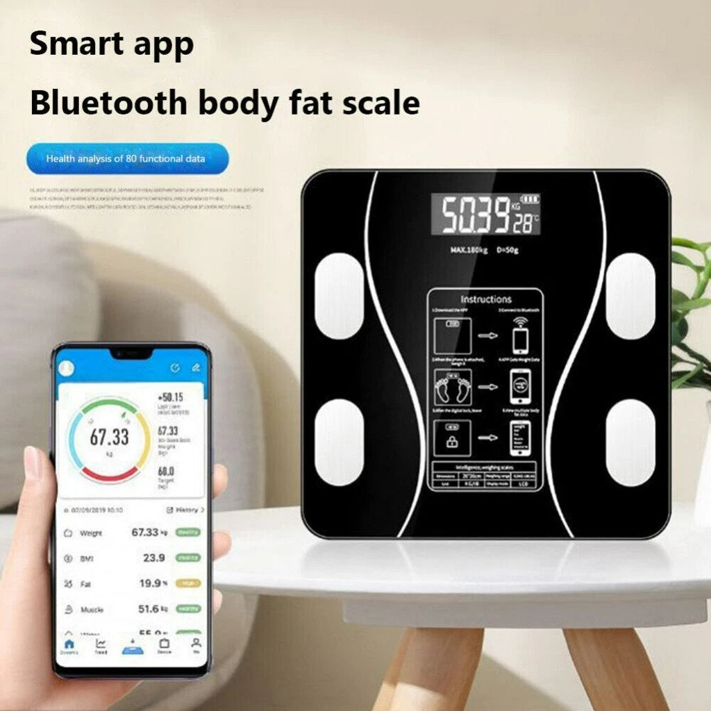 Bluetooth Body Fat Scale - Black