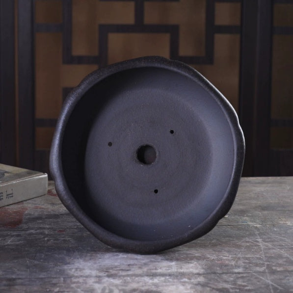 Purple Clay Flower Pot Desktop Chinese Style Indoor Desk