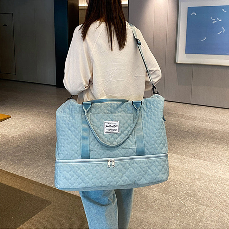Large Capacity Totes Travel Duffle Bags Dry And Wet Separation Fitness Gym Shoulder Bag For Weekender Overnight Essentials Mommy Handbag