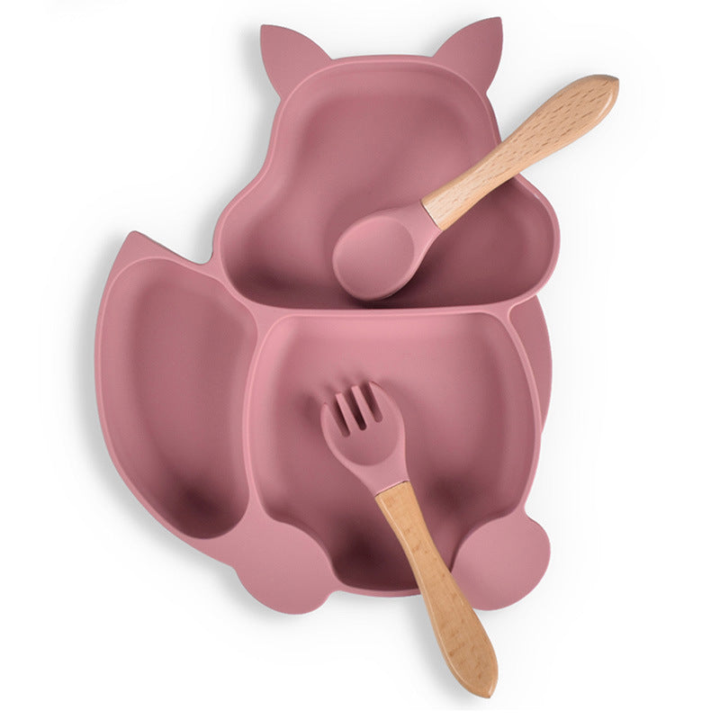 Silicone Children's Tableware Baby Feeding Complementary Food Training Set
