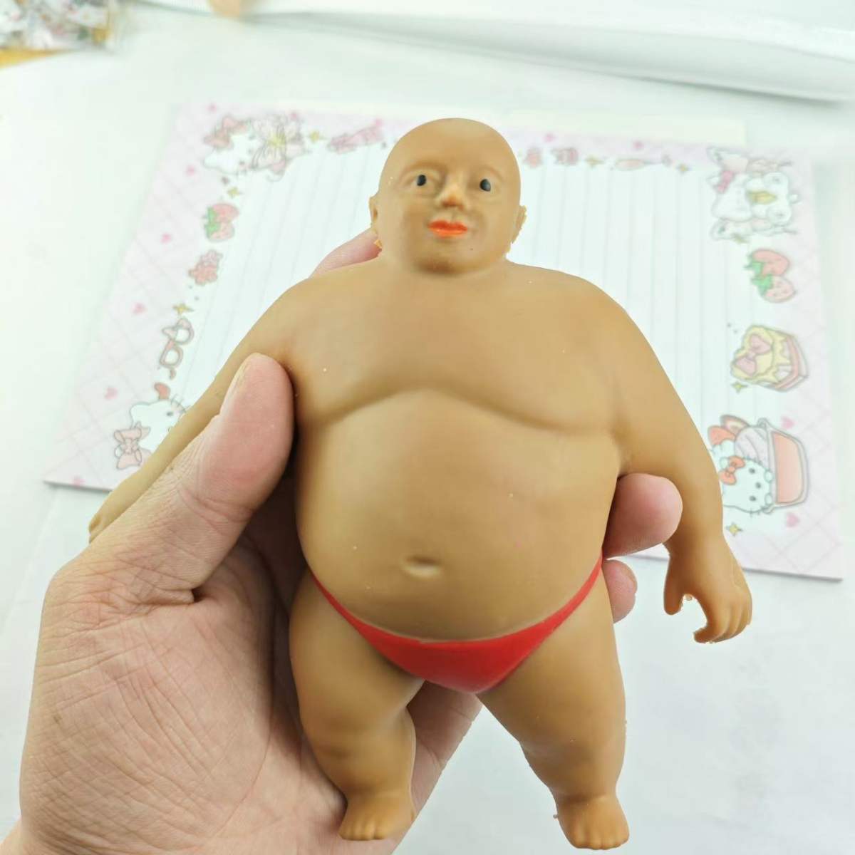 Multi-Color Fat Brother Creative Human-shaped Plastic Sumo Decompression Tweak Toys