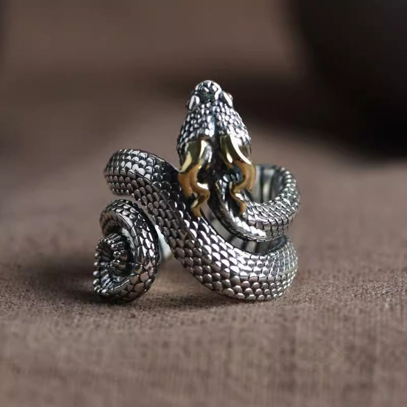 Men's Vintage Cross Adjustable Ring, Cold Hip Hop Niche Index Finger Accessories