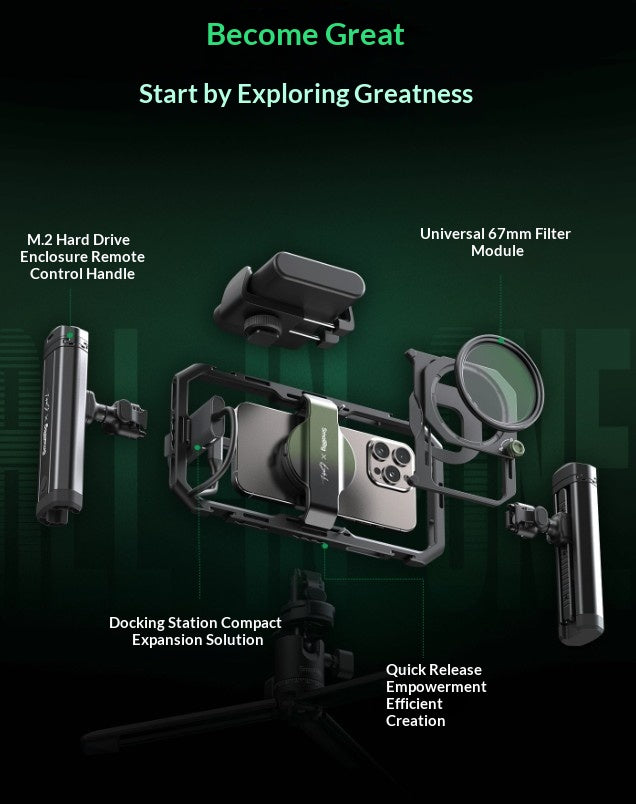 Universal Rabbit Cage Live Streaming Pro Expansion Kit For Mobile Phones