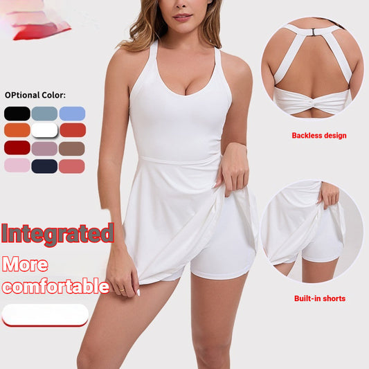 Anti-exposure  Quick-drying  Breathable Sleeveless Running And Yoga Sports Dress