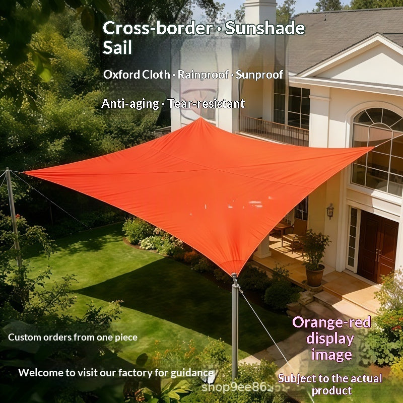 Thickened Oxford Cloth Sunshade Sail For Outdoor Courtyards