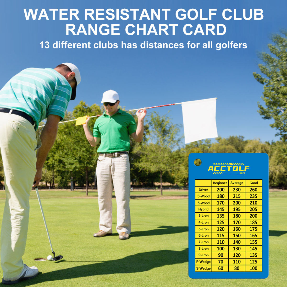2PCs Golf Clubs Score Card Accessories