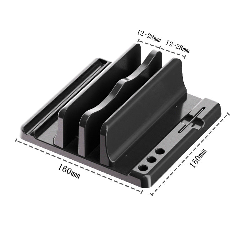 Notebook Convenience Rack Bracket Desktop Tablet Vertical Vertical Storage Riser With Cooling Function Base