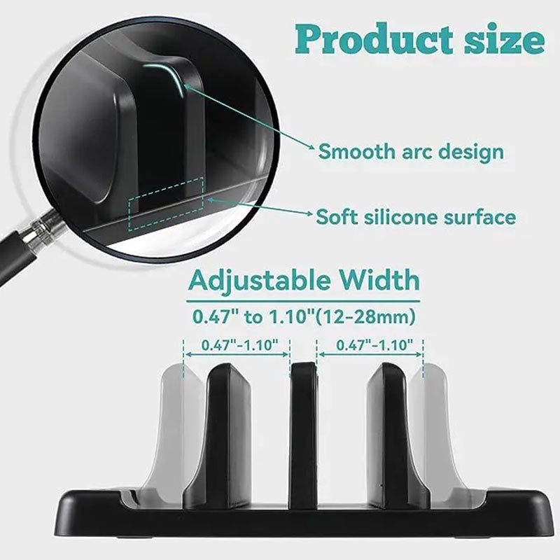 Notebook Convenience Rack Bracket Desktop Tablet Vertical Vertical Storage Riser With Cooling Function Base