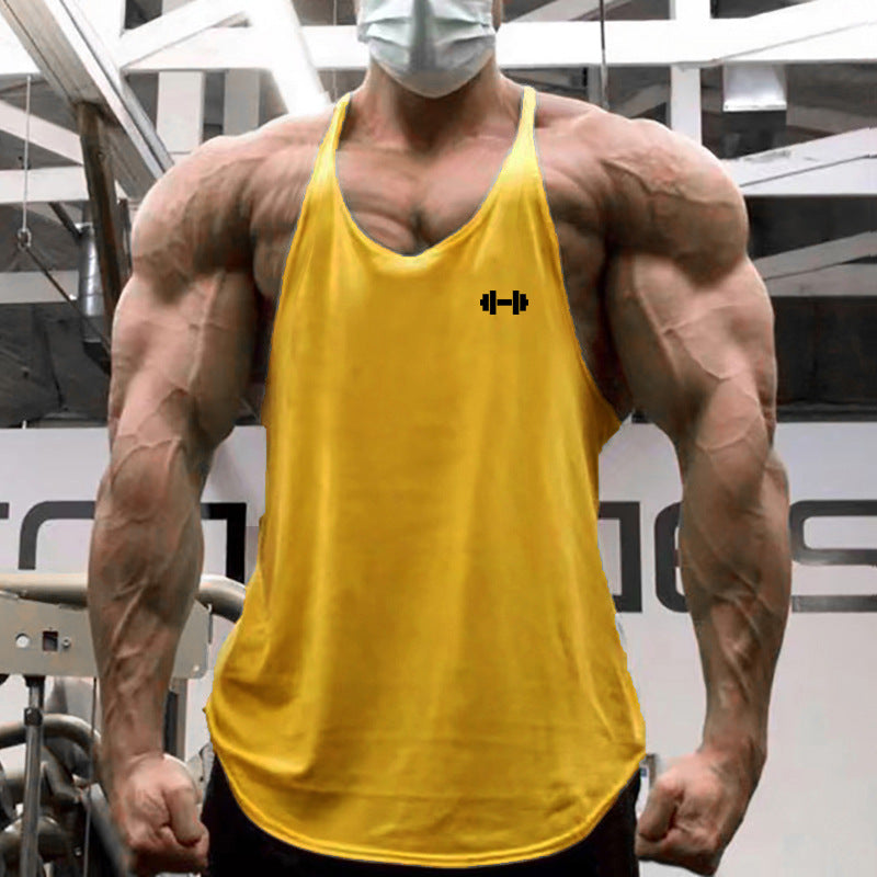 Mens Loose-Fit Sweat-Absorbent Breathable Tank Top For Summer Workouts And Fitness