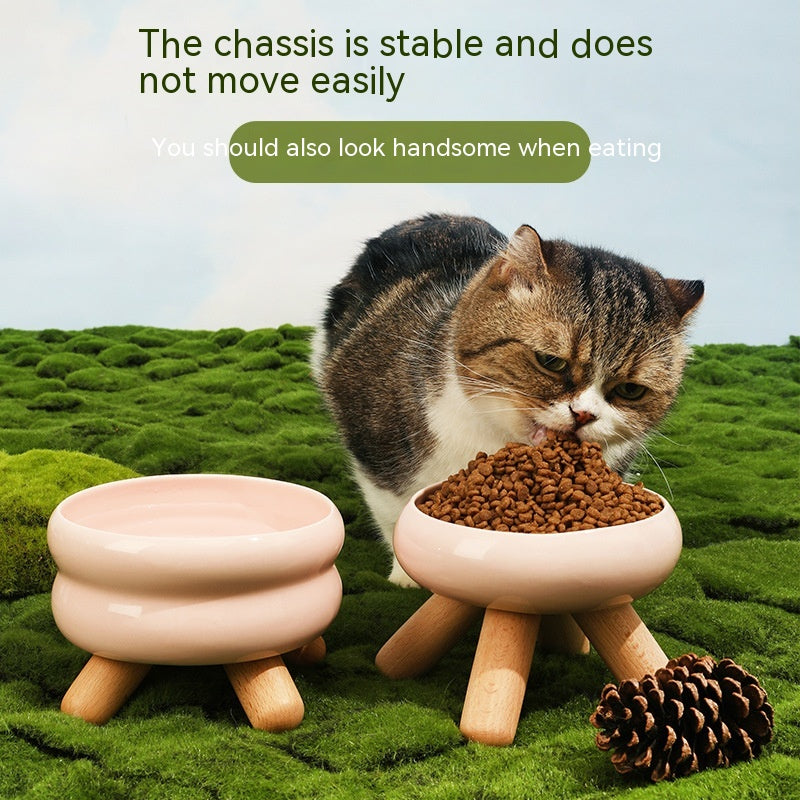 Food Water Pet Ceramic Color Feeding Dogs And Cats Supplies Bowl