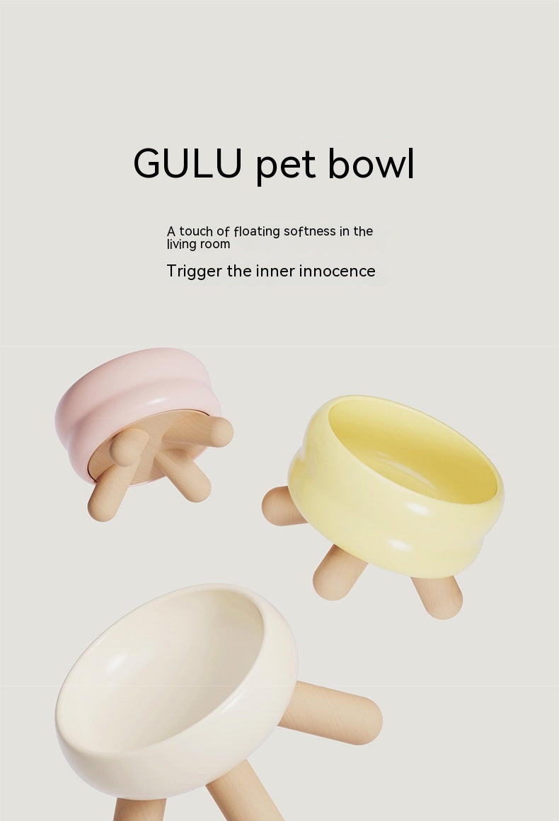 Food Water Pet Ceramic Color Feeding Dogs And Cats Supplies Bowl
