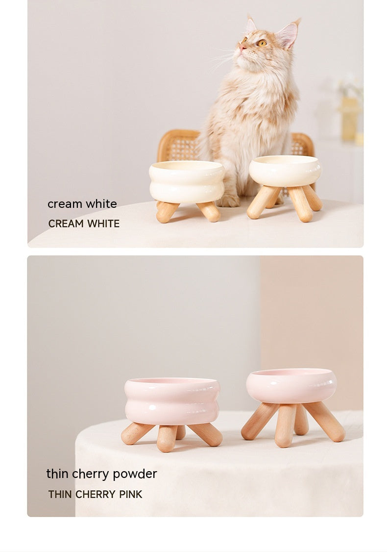 Food Water Pet Ceramic Color Feeding Dogs And Cats Supplies Bowl