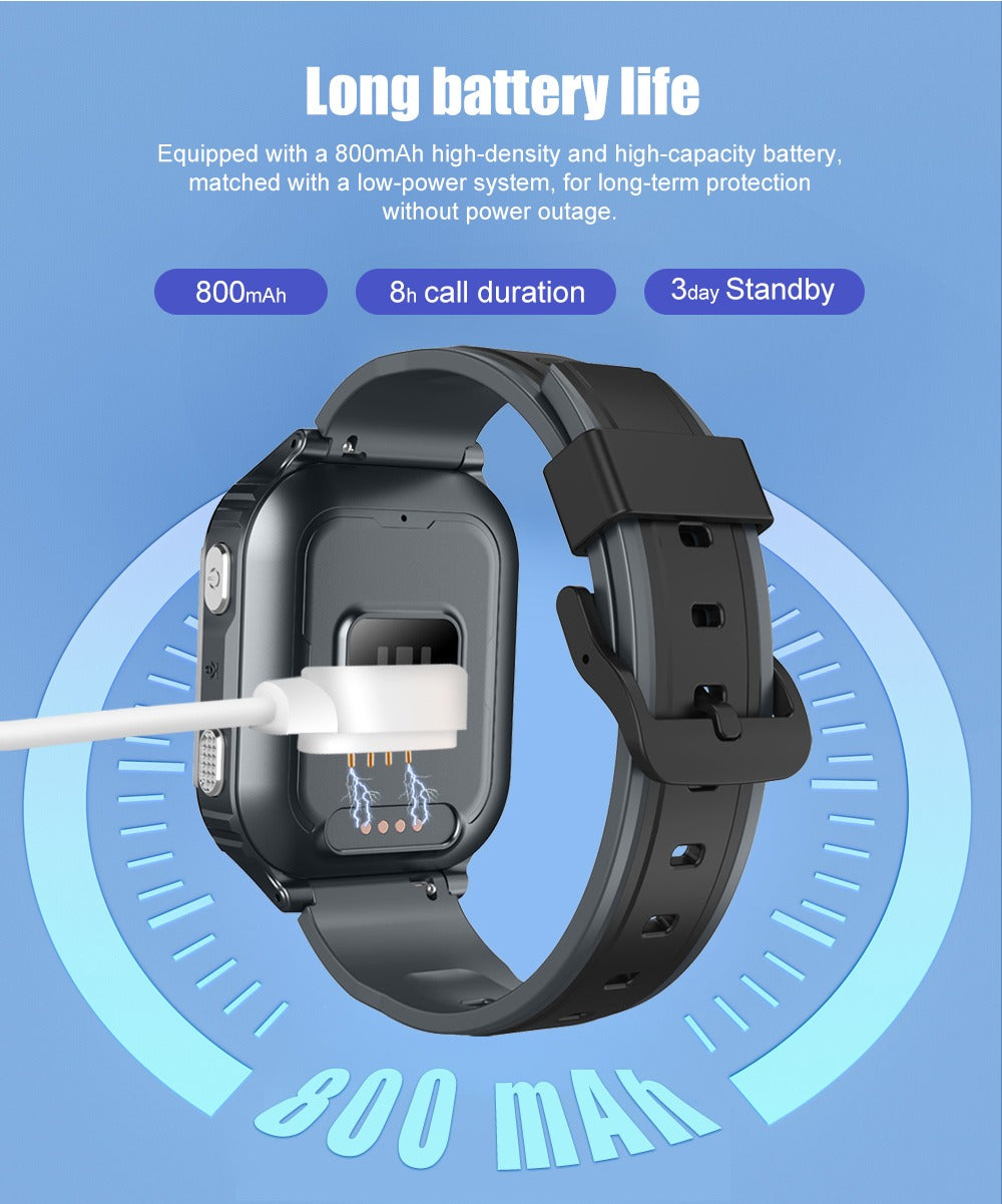4G Kids Smart Watch With GPS Tracker, Video Call, SOS Safety Alert, WiFi Positioning, Camera, Sleep Monitor Pedometer Smartwatch For Boys And Girls