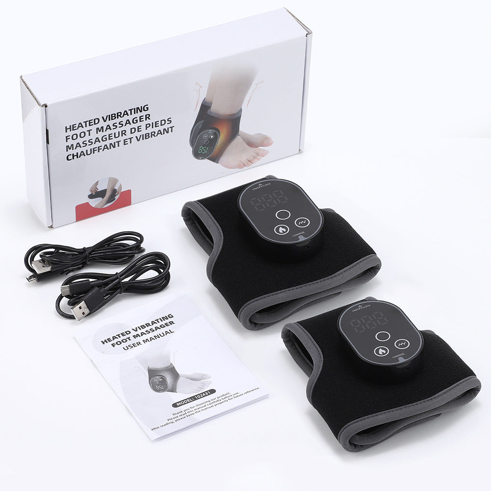 Heated, Rechargeable Ankle Brace With Massage Function For Ankle Joint Care