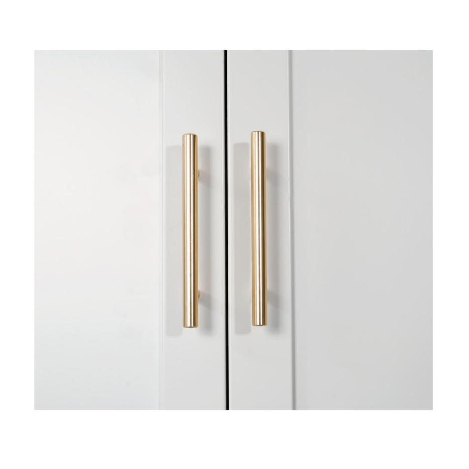 60inch Tall Metal Wardrobe Cabinet With 1 Drawer And Hanging Rod, 2 Doors Wardrobe Closet With Shelf For Bedroom, Office, Laundry Room,Entryway ,Foyer,Guesthouse White
