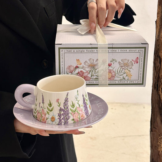 Retro Office Water Cup High-value Coffee Mug For Girls