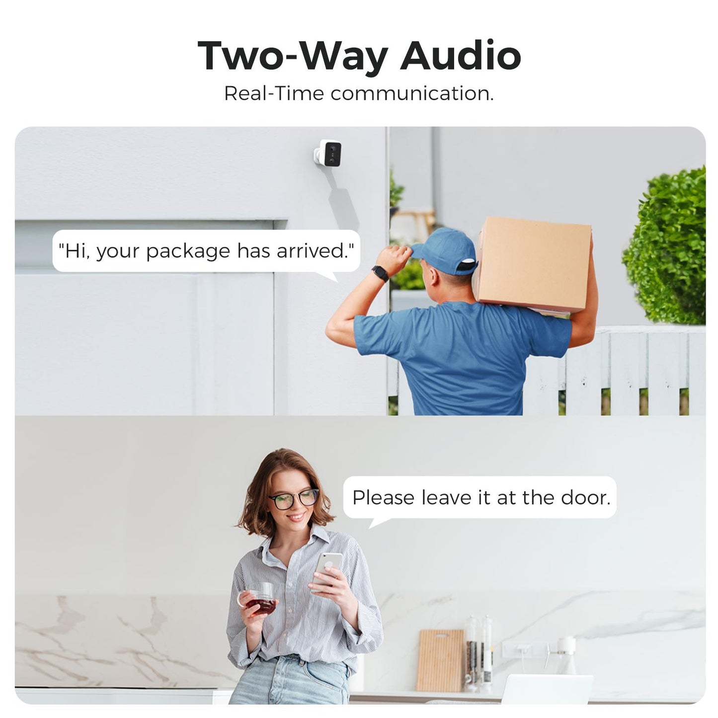 LNDU CL01 4K Wireless Security Camera 143 Degree Wide Angle Infrared Night Vision Human Body Sensing  Dual Identification Detection