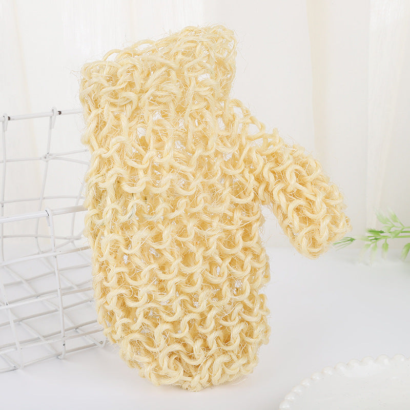 Natural Sisal Bath Scrubbing Gloves For Showering And Bathing
