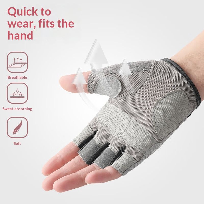 Fitness Gloves Womens Outdoor Cycling Sports Half-Finger Gloves