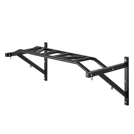 Pull Up Bar, Multi-Grip Wall Mounted Pull Ups, 50 In Width Multifunctional Chin Up Training Station, Heavy Duty Steel Upper Body Workout Bars With Hangers, 440 Lbs Weight Capacity, For Home Gym