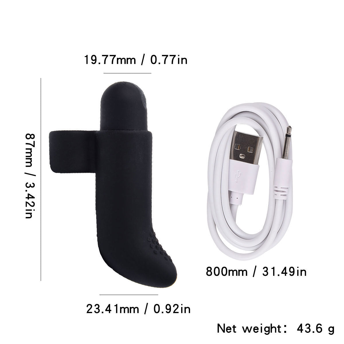 Silicone Charging Bullet Finger Vibrating Appliance