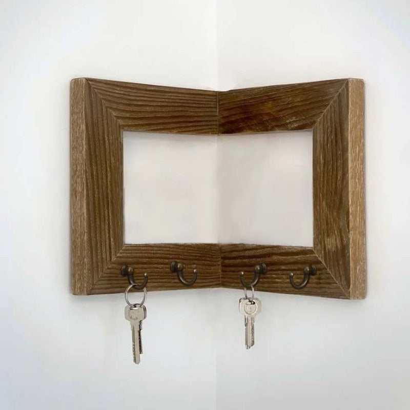 Wooden Key Hook Rack For Home Wall Corners
