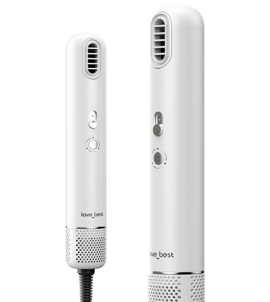 Portable High-Speed Ionic Hair Dryer, 253g Lightweight Compact Blow Dryer With 110,000 RPM Brushless Motor, 1 Billion Negative Ions, Stepless Airflow Control & Gentle Mode, White