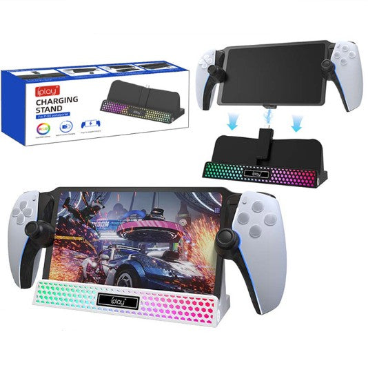 Game Machine Charging Base Single Fixed Charger Portable Stand With RGB Lamp
