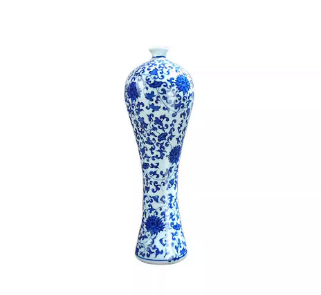 Porcelain Blue-and-white Beauty-shoulder Plum-blossom Vase