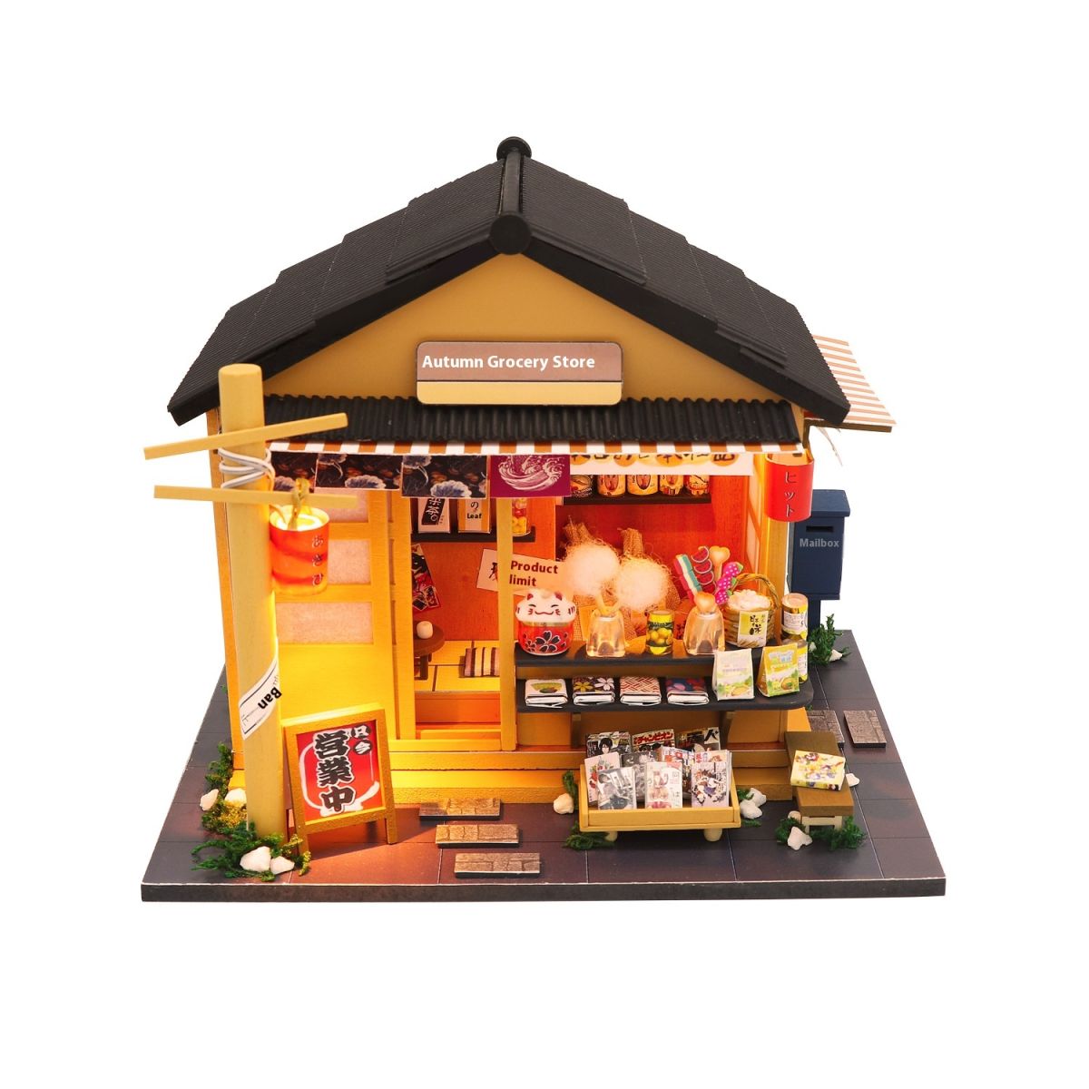 Grocery Store With Lights Home Model Assembly Toys