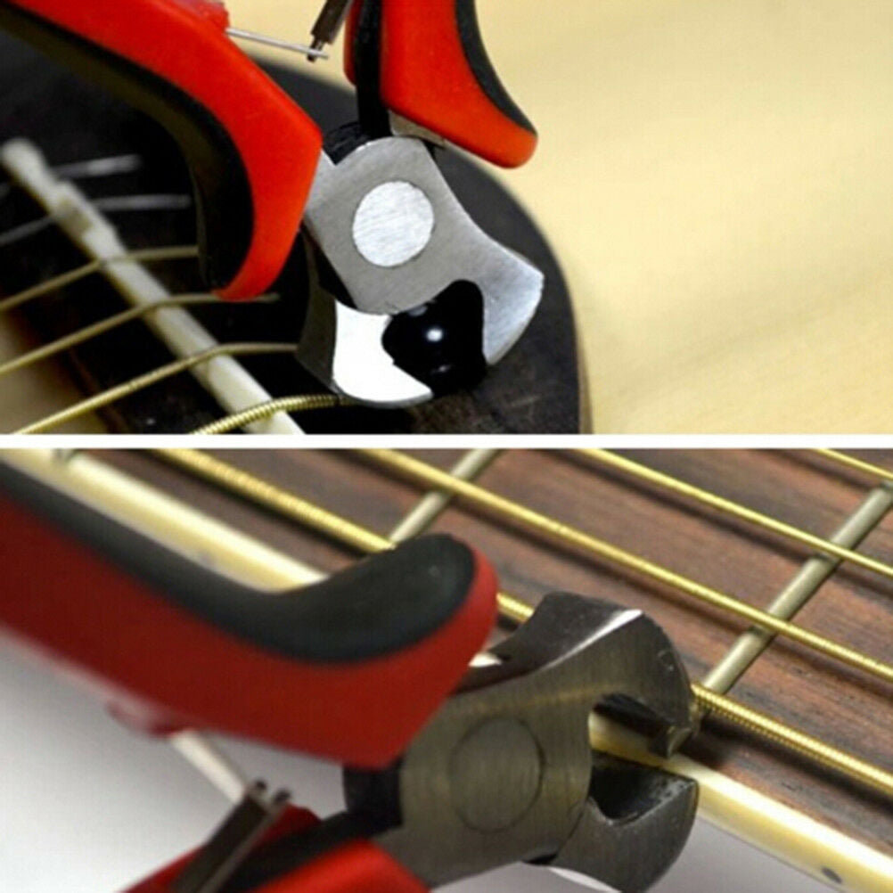 Guitar String Cutter Red Pliers Guitar Repair And Care Tool Fret Pliers Flat-nose Pliers