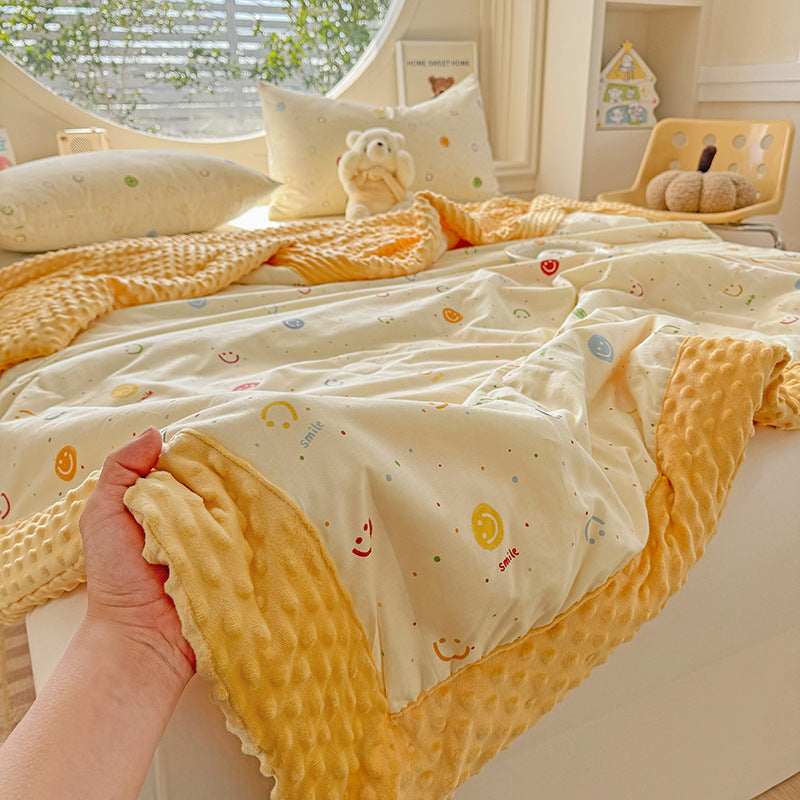 Korean Style Pure Cotton Beanie Velvet Winter Quilt Student Dormitory Machine Washable