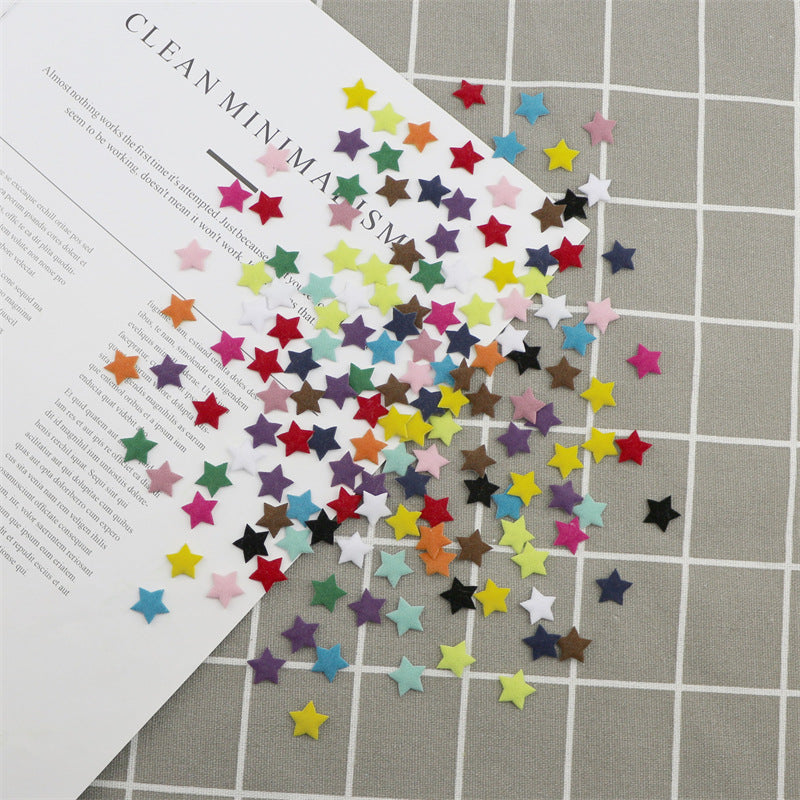 13cm Flocked Fabric Star Accessories For Clothing Trimmings And Accessories