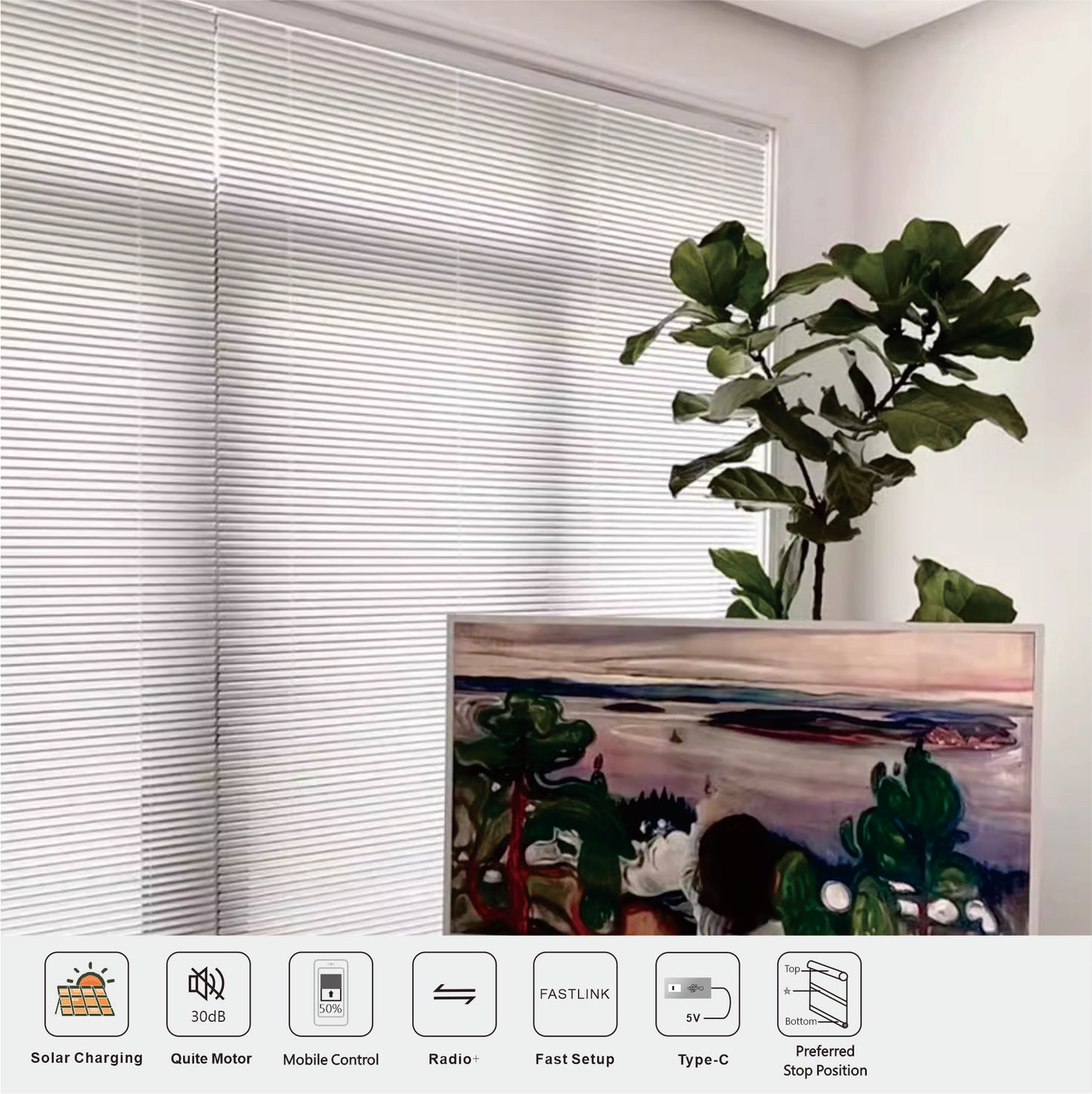 Double Layer Intelligent Electric Curtain System Equipped With 15 Channel Remote Control And Solar Charging Panel Sunshade Curtains Blinds Honeycomb Curtains