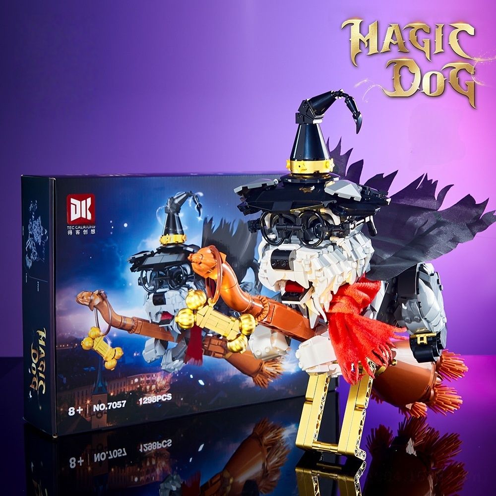 Magic Schnauzer Light Magic Broom Decoration Educational Assembled Toys