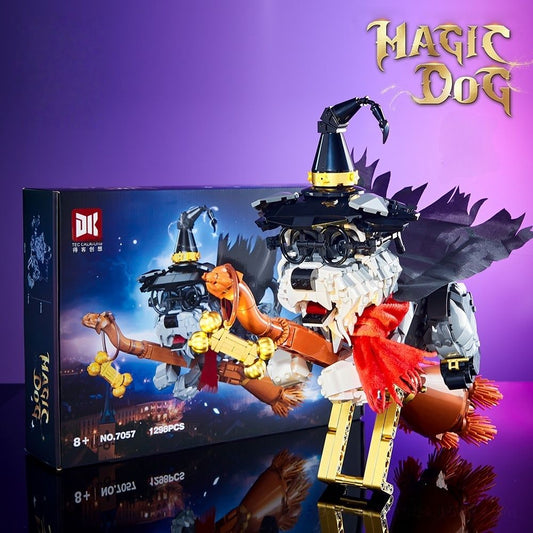 Magic Schnauzer Light Magic Broom Decoration Educational Assembled Toys