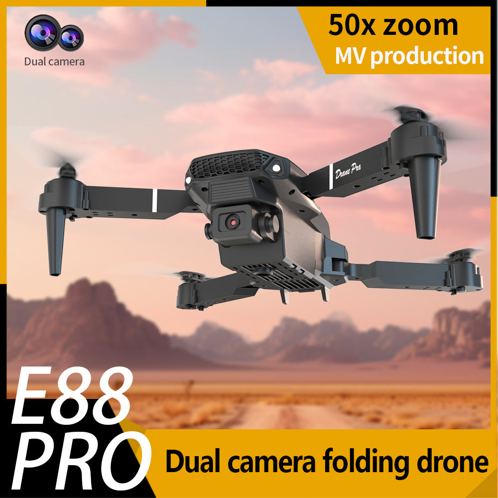 Drone HD Dual Camera Single Battery One Key Return WlFlConnection Aerial Photography UAV Optical Flow Height Remote ControlDrone Christmas Halloween Thanksgiving Gift