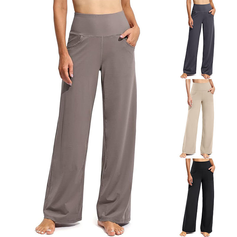 European And American High Waist Yoga Pants Straight