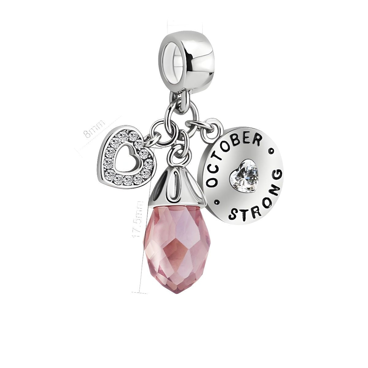 Diamond Peach Heart Pendant Ornament Diy Accessories
