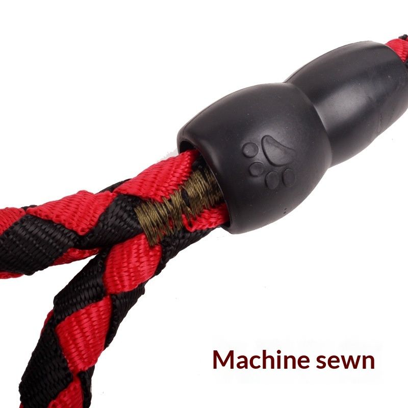 Braided Round Rope Pet Leash With One-to-Two Design For Walking Two Dogs